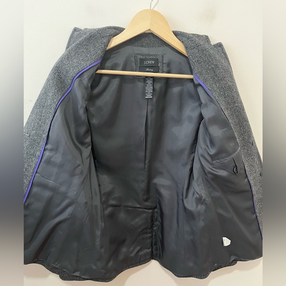 J.Crew Hack-ing Herringbone Blazer Grey Size 4 - Picture 8 of 11